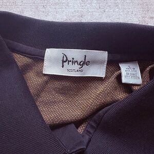 Pringle Of Scotland Men’s 100% Cotton Polo Brown Shirt,‎ Size L